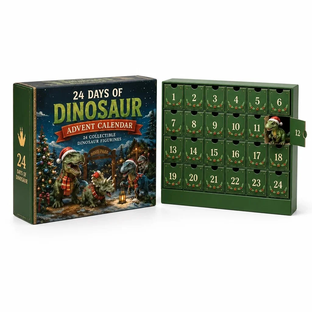 Dinosaur Advent Calendar 24 Acrylic Figures Compact Book Format
