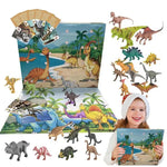 Dinosaur Advent Calendar 24-Day Countdown 3D Figures