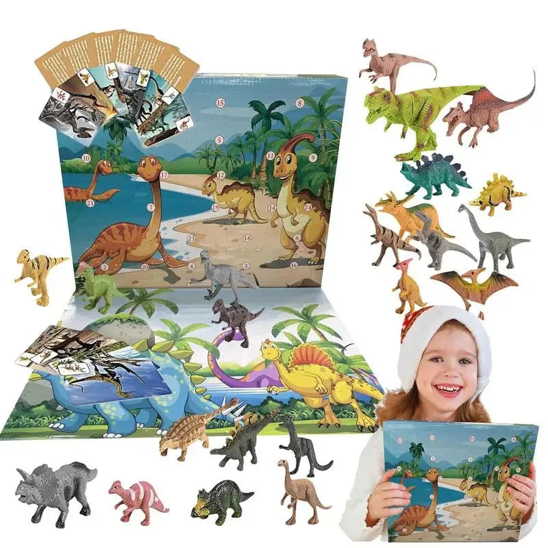 Dinosaur Advent Calendar 24-Day Countdown 3D Figures