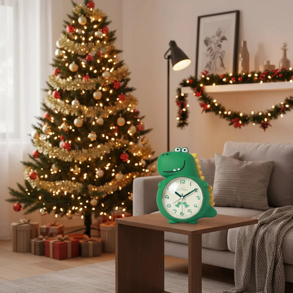 Dinosaur Alarm Clock Gentle Wake-Up Light & Silent Operation