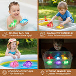 Dinosaur Bath Toy Color-Changing LED Waterproof BPA-Free