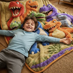 Dinosaur Blanket Ultra-Soft Plush Machine-Washable