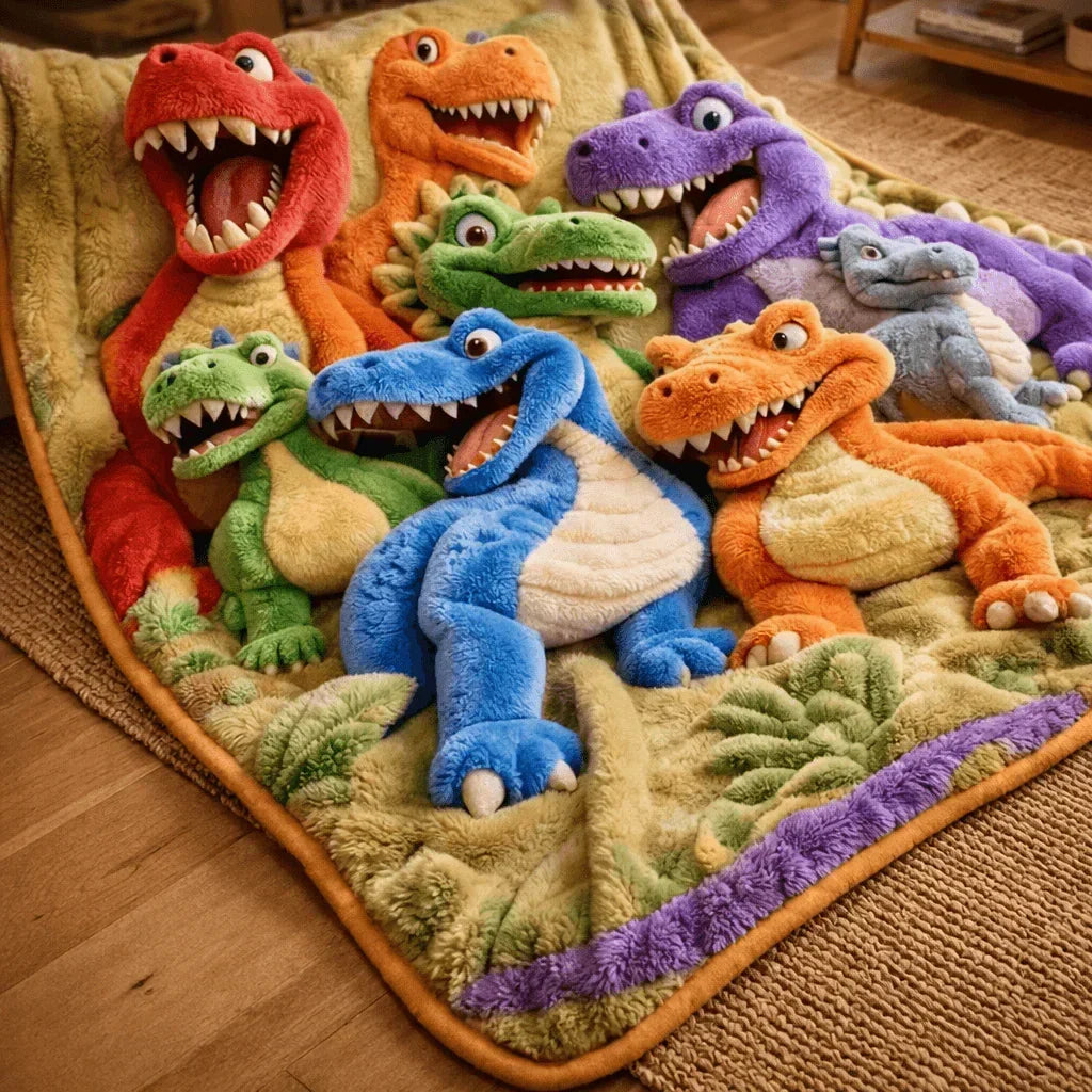 Dinosaur Blanket Ultra-Soft Plush Machine-Washable