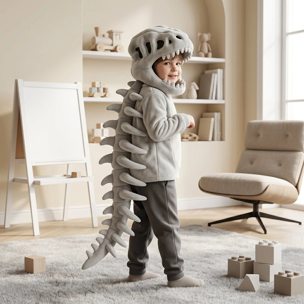 Dinosaur Cape Plush Fleece 3D Hood