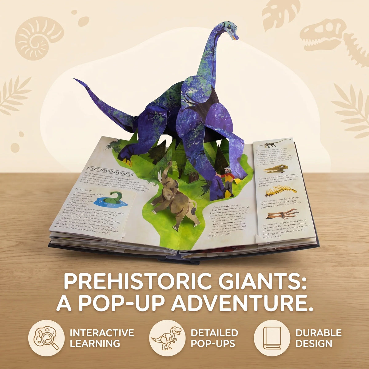 Dinosaur Pop-Up Book Interactive 3D With 35+ Pop-Ups