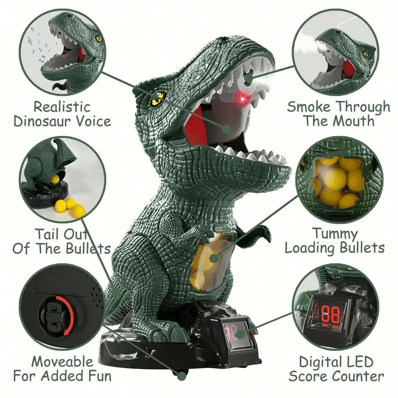 Dinosaur Shooting Game Soft Foam Balls Target Included