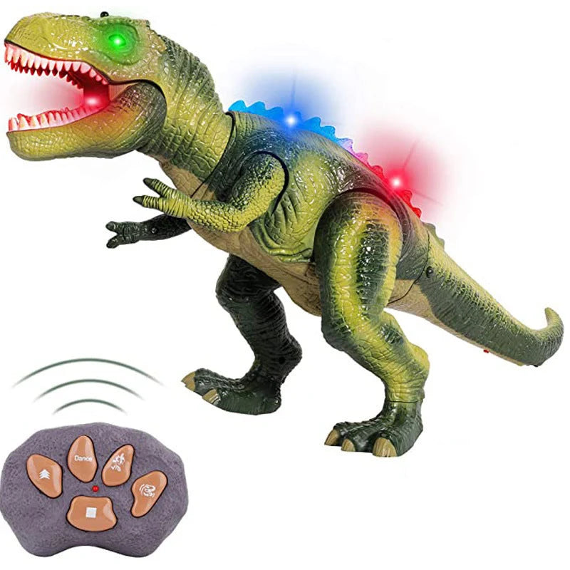 Dinosaur Toy Remote-Controlled Walking Mist Lights & Sounds