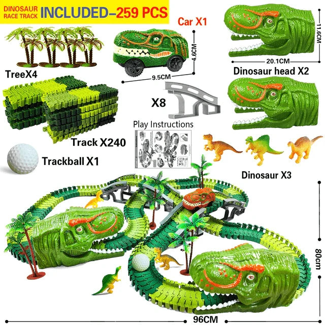 Dinosaur Train Set Interactive Track Playset BPA-Free Plastic
