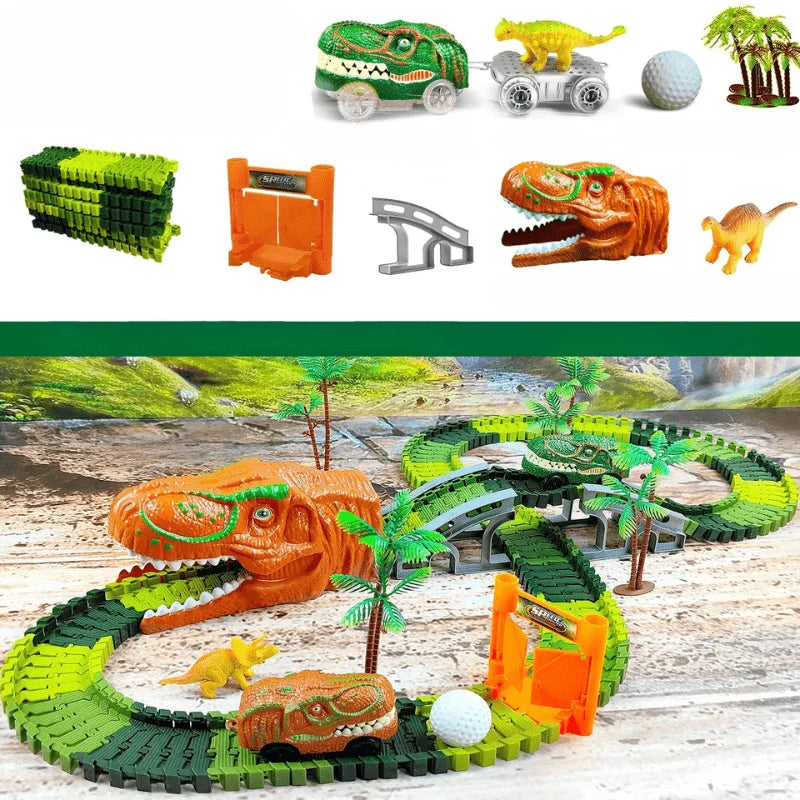 Dinosaur Train Set Interactive Track Playset BPA-Free Plastic