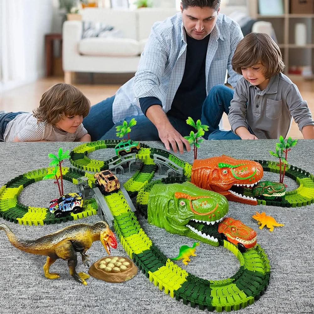 Dinosaur Train Set Interactive Track Playset BPA-Free Plastic