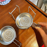 Dipping Bowls Stainless Steel Stackable Set of 5 with Storage Rack