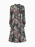 Dirndl Dress Floral Print Pleated Apron Included