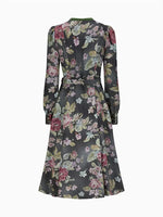 Dirndl Dress Floral Print Pleated Apron Included