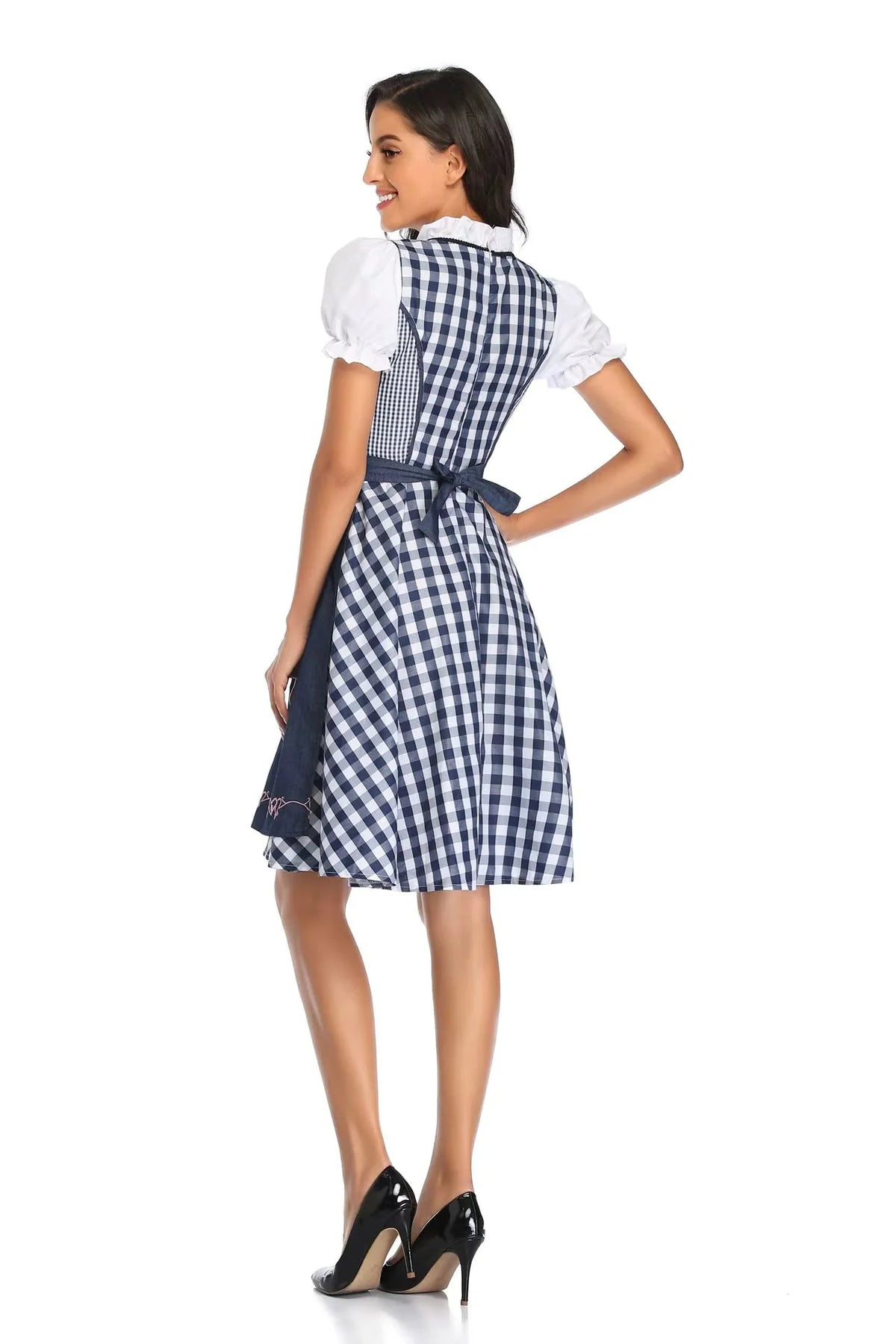 Dirndl Dress Set Polyester Dress & Matching Apron