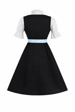 Dirndl Dress Set Three-Piece with Blouse and Apron Front Lace-Up Bodice