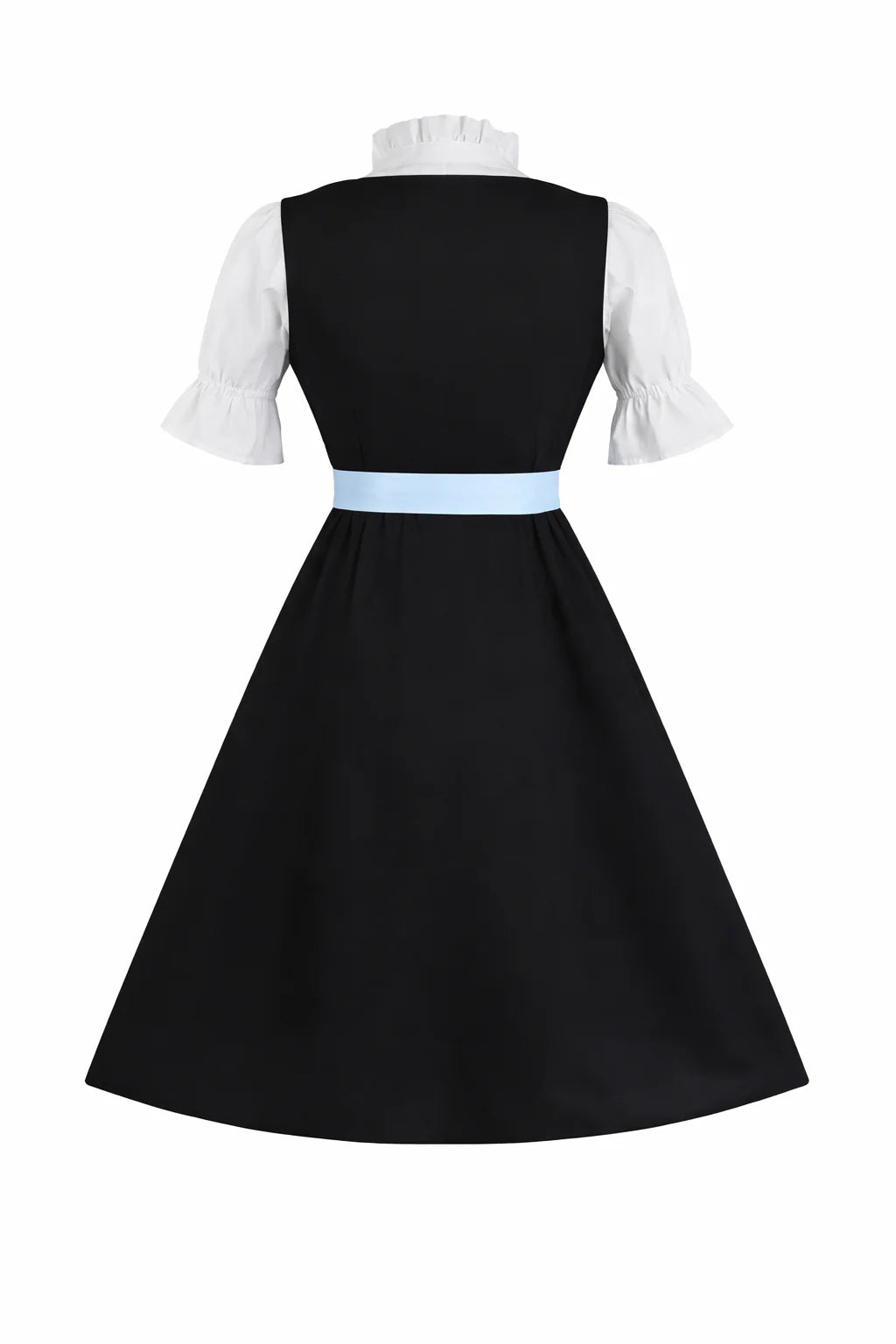Dirndl Dress Set Three-Piece with Blouse and Apron Front Lace-Up Bodice
