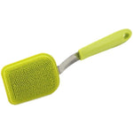 Dish Cleaning Brush Silicone Scrubber Stainless Steel Handle