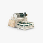 Dish Drainer Stainless Steel Space-Saving Non-Slip Feet