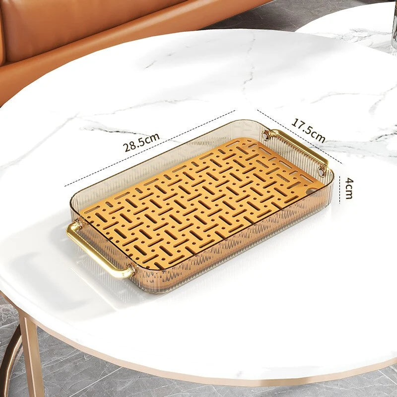 Dish Drainer Tray Dual-Use Serving Plastic Grid