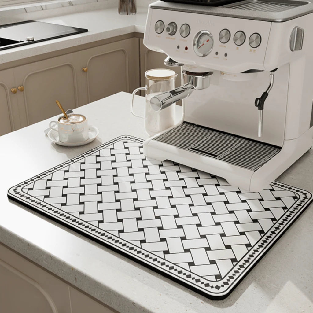 Dish Drying Mat Diatomite Quick-Drying Machine Washable