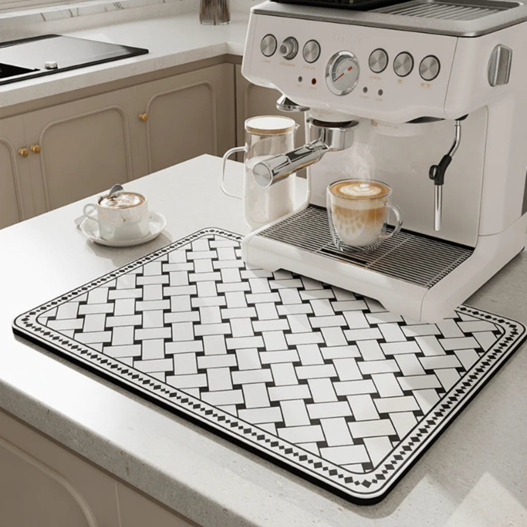 Dish Drying Mat Diatomite Quick-Drying Machine Washable