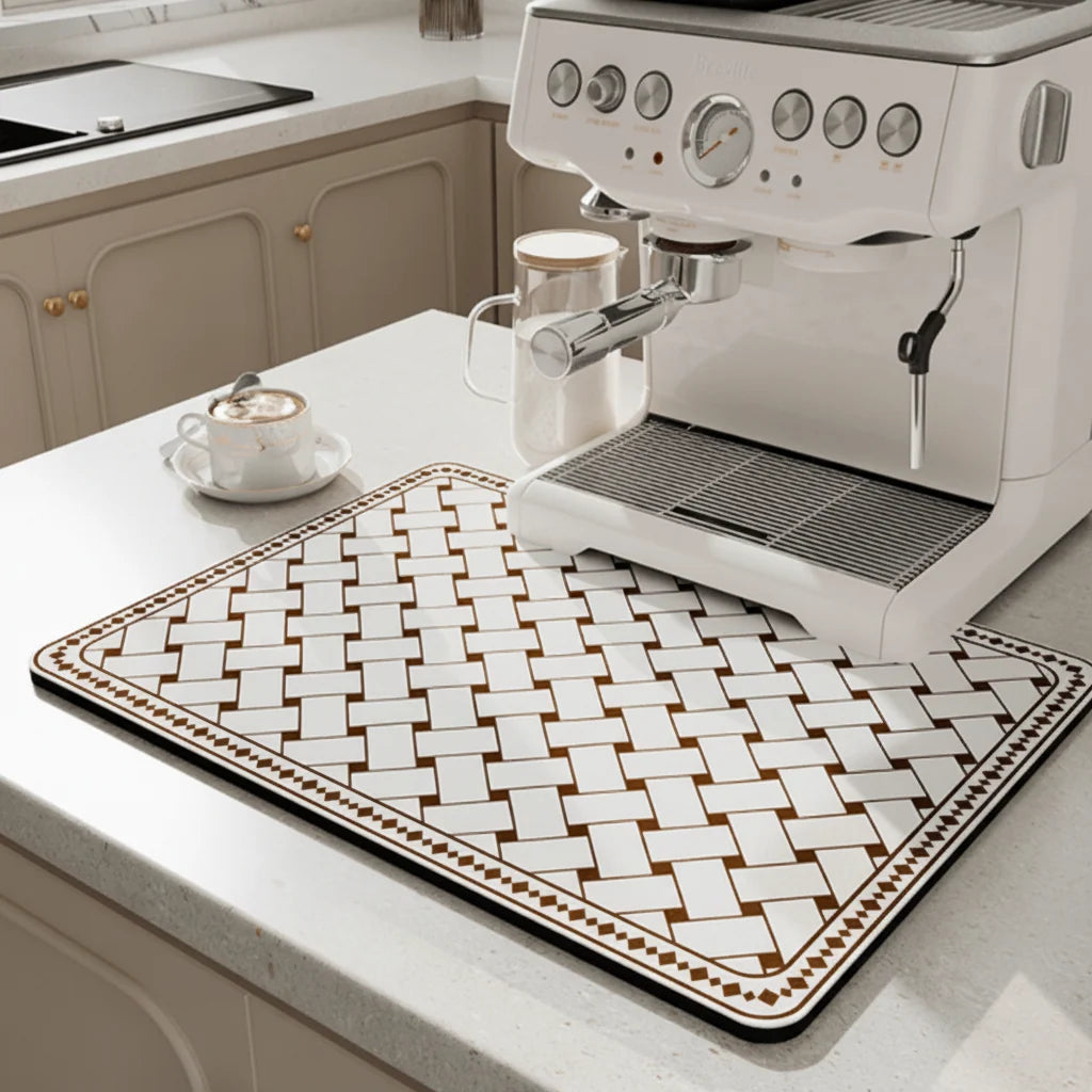 Dish Drying Mat Diatomite Quick-Drying Machine Washable