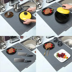 Dish Drying Mat Quick-Drain Anti-Slip Silicone