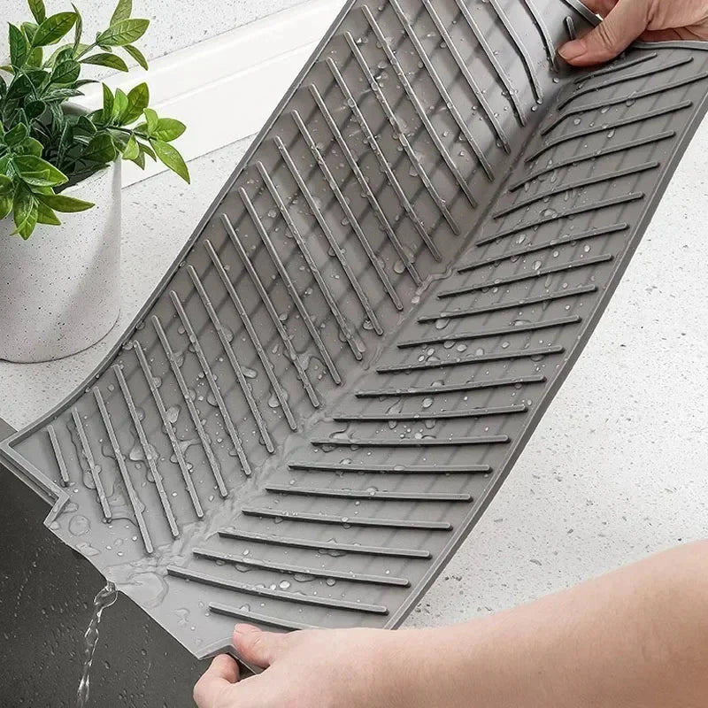 Dish Drying Mat Quick-Drain Anti-Slip Silicone