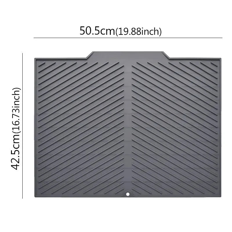 Dish Drying Mat Quick-Drain Anti-Slip Silicone