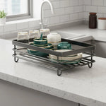 Dish Drying Rack Foldable Stainless Steel Space-Saving Design