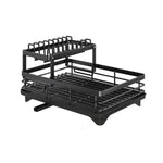 Dish Drying Rack Foldable Stainless Steel Space-Saving Design