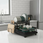 Dish Drying Rack Foldable Stainless Steel Space-Saving Design