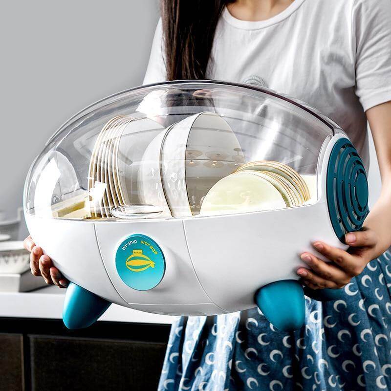 Dish Drying Rack Plastic Large-Capacity Capsule Design
