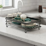 Dish Drying Rack Stainless Steel Foldable Space-Saving Design