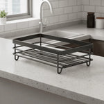 Dish Drying Rack Stainless Steel Foldable Space-Saving Design