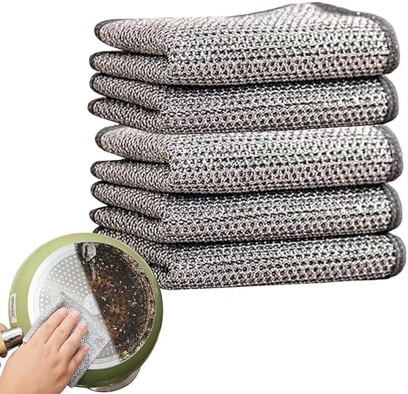 Dish Scrubber Steel Mesh Non-Scratch Rust-Resistant