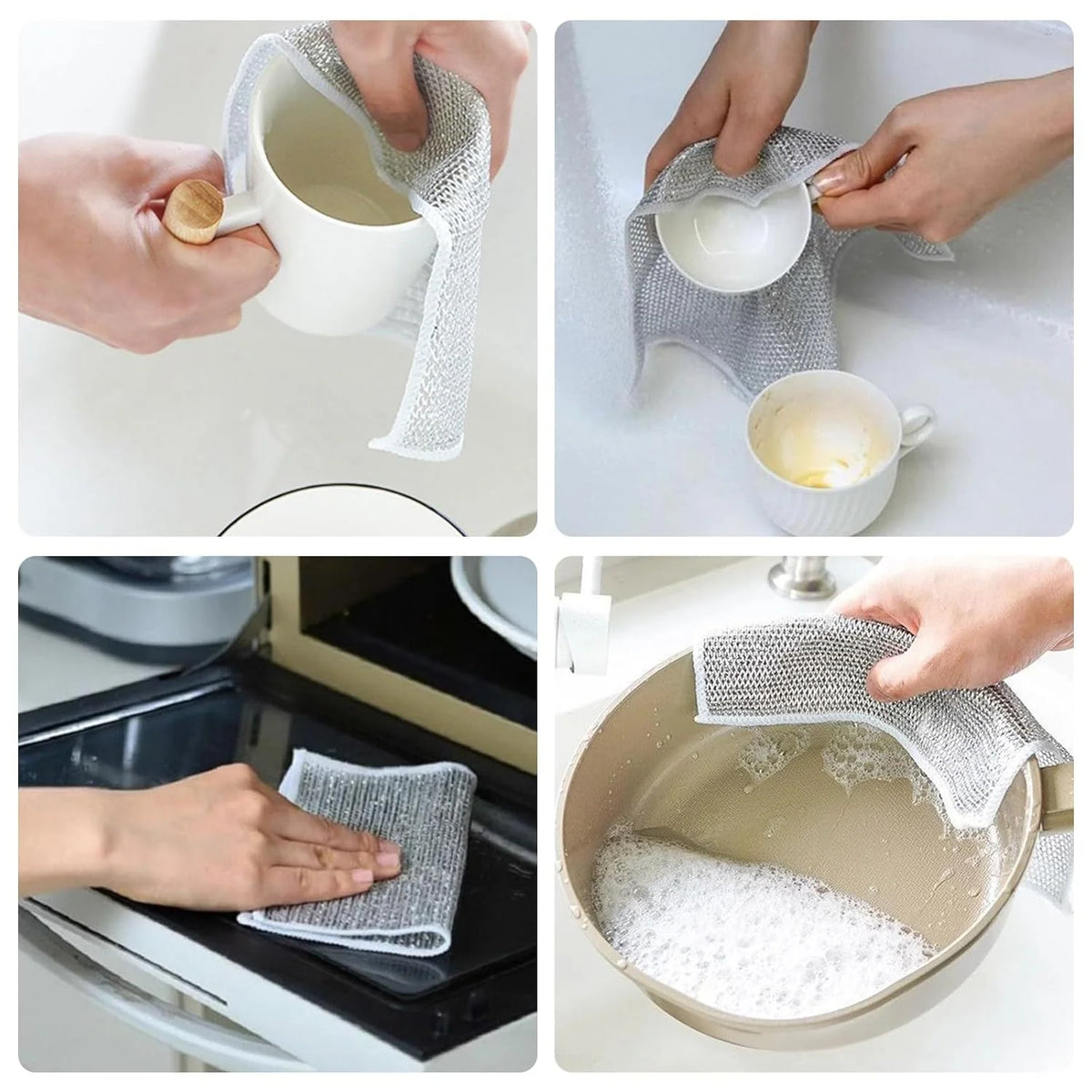 Dish Scrubber Steel Mesh Non-Scratch Rust-Resistant