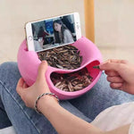 Dish With Phone Holder Double-Layer Plastic Ovals