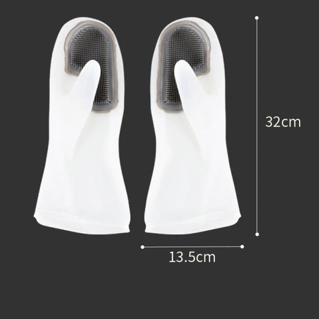 Dishwashing Gloves Dense Soft Brush Non-Slip Grip