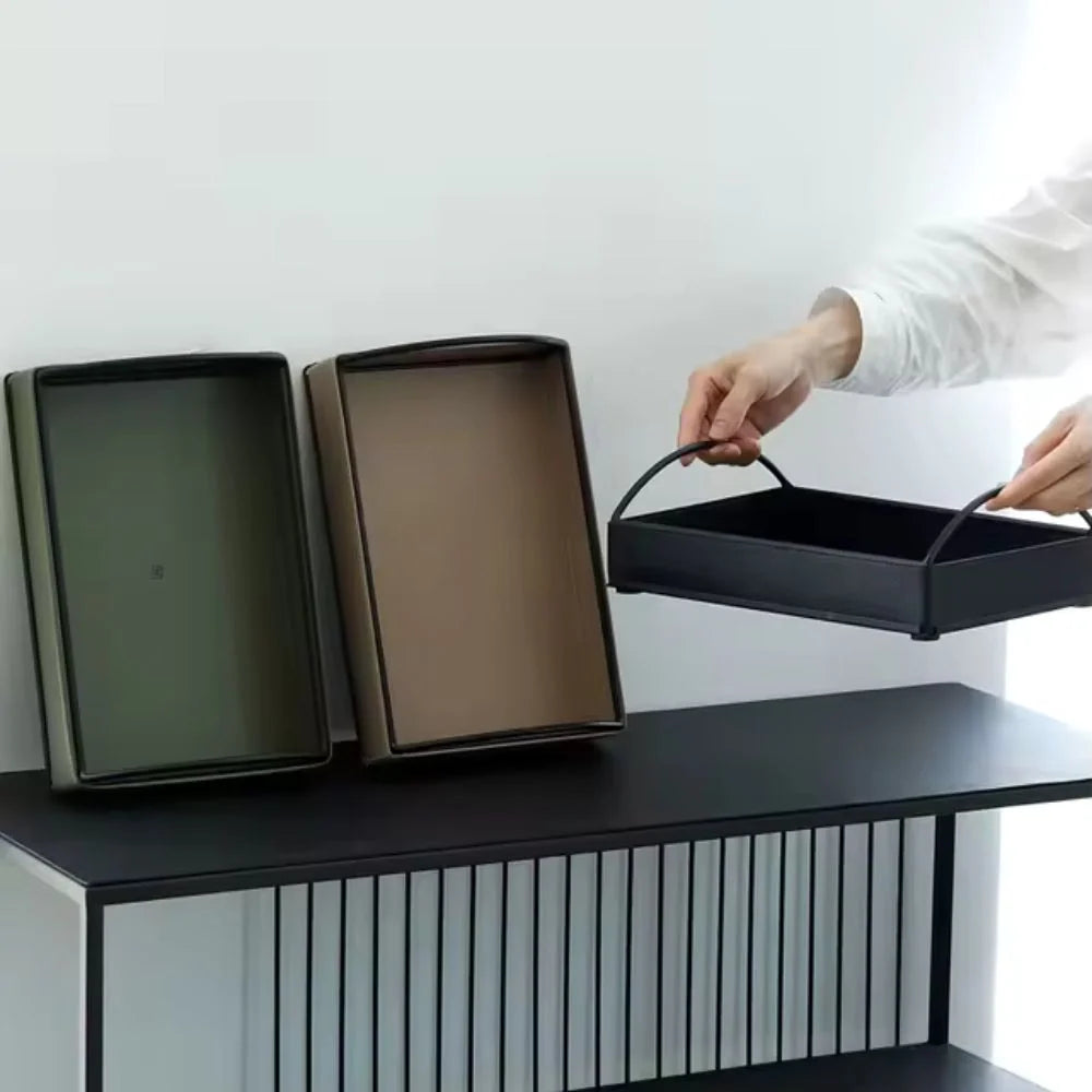 Display Tray Iron Integrated Handles for Organization
