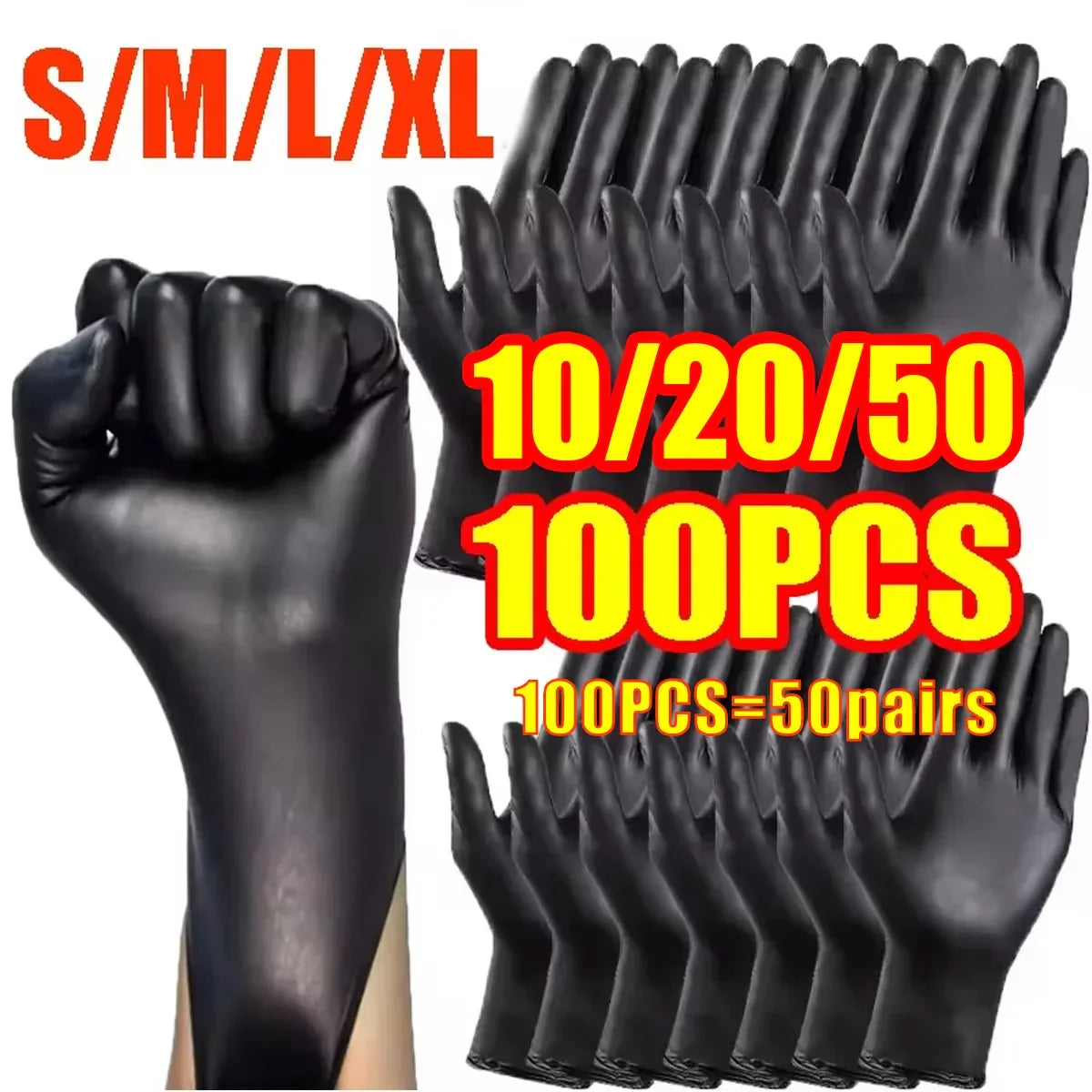Disposable Gloves Textured Grip Powder-Free 100 Pack