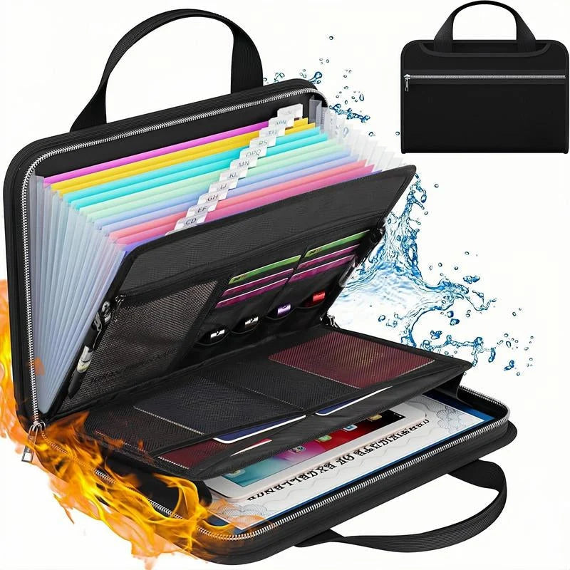 Document Folder A4 Fireproof & Waterproof 12 Pocket