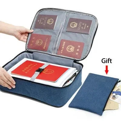 Document Organizer Bag Oxford Fabric Locking Large Capacity