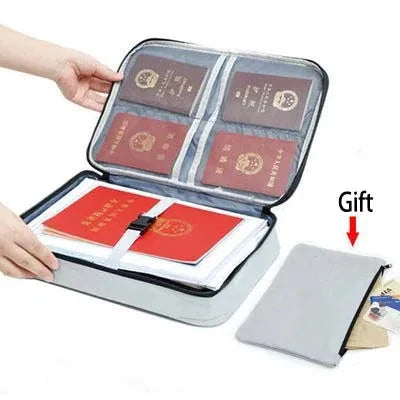 Document Organizer Bag Oxford Fabric Locking Large Capacity