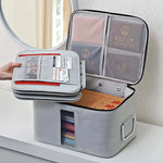 Document Organizer Bag Oxford Fabric Locking Large Capacity