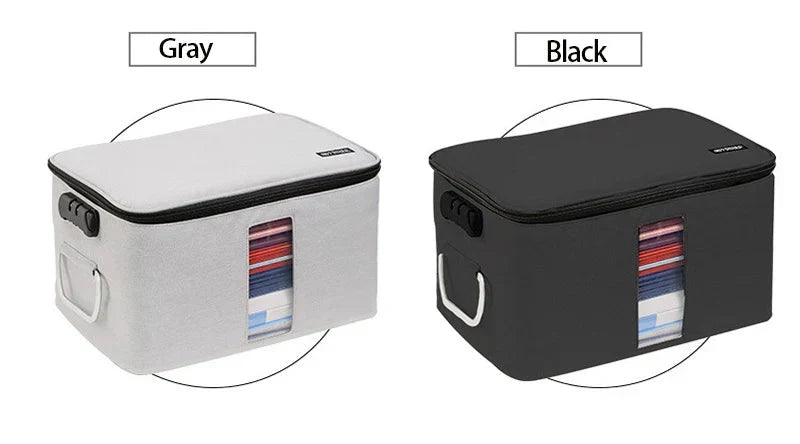 Document Organizer Bag Oxford Fabric Locking Large Capacity