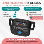 Dog Bark Collar No-Shock Sound & Vibration Waterproof