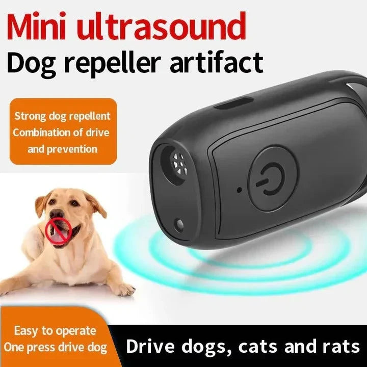 Dog Bark Repeller Ultrasonic Battery-Operated Pocket-Sized Single Button
