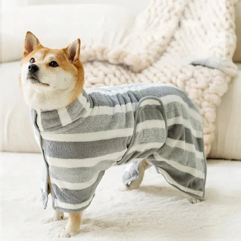 Dog Bath Robe Coral Fleece Quick-Dry Snug Fit