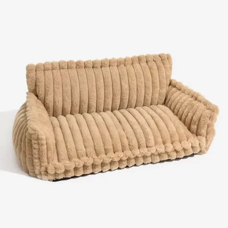 Dog Bed Memory Foam Raised Headrest Washable Cover Non-Slip Base